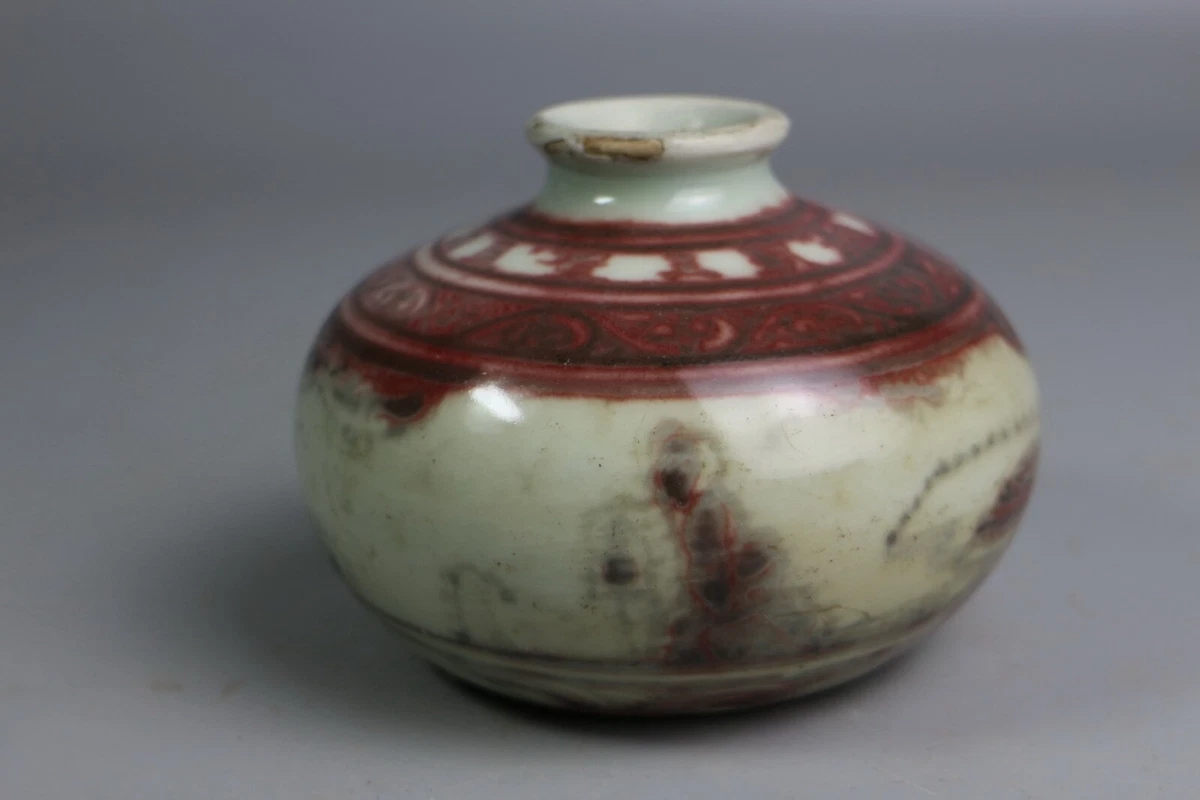 中国 明朝 釉裏紅 小壺 小瓶 花器 古磁器 骨董品 明朝瓷器古董中国盆| eBay