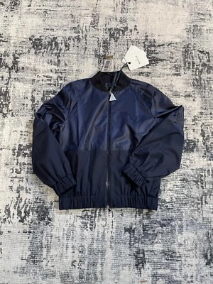 Moncler Gobie Bomber Jacket W Contrast Zip In Unisex Size 1 Small Navy - Image 1 of 4