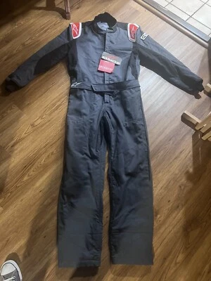 Alpinestars Knoxville V2 Auto Racing Suit | Size 48 | Grey/Red | SFI NEW - Image 1 of 4