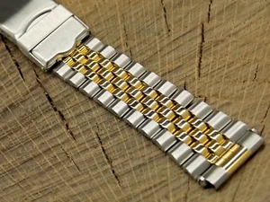 Vintage Graham 2 tone Stainless Deployment NOS Unused Watch Band 18mm 20mm long - Picture 1 of 7