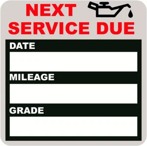 Oil Change Stickers Static Cling, 120Pcs 2X2 Inches Oil Change Reminder Sticker - Picture 1 of 6