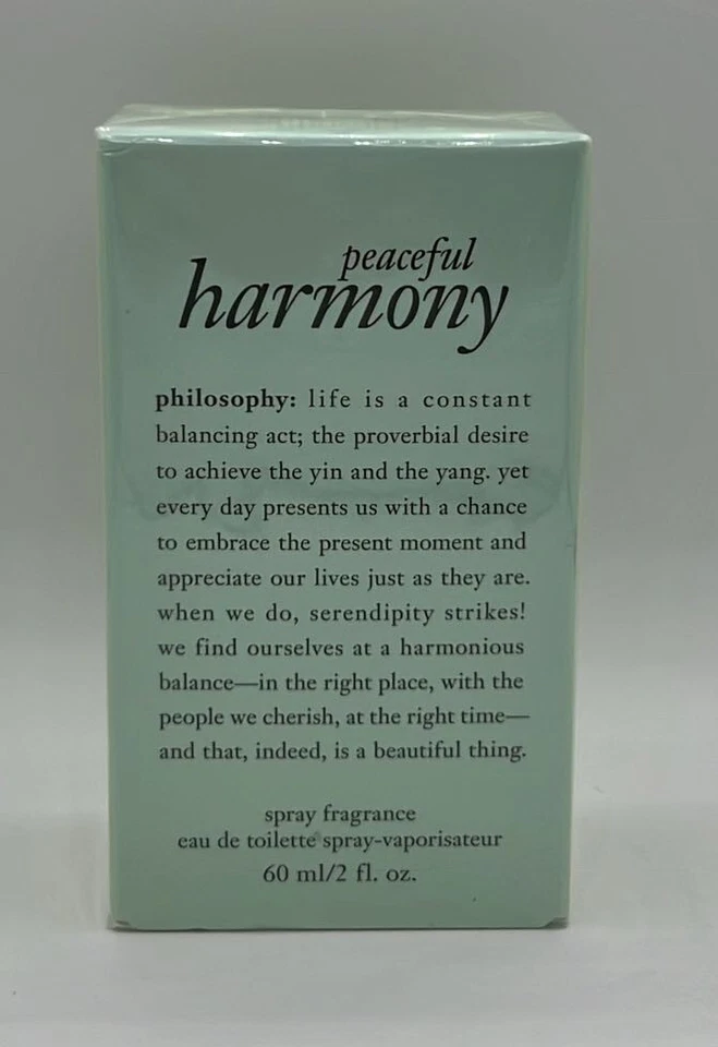 Fragancia en spray Peaceful Harmony By Philosophy ~ 2 FL OZ ~ AUTÉNTICA ~ LEER Foto 1 de 2