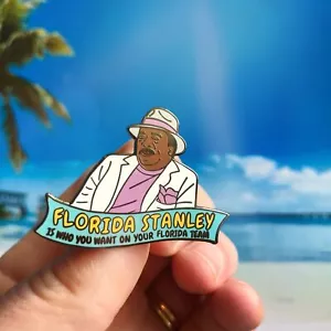 Florida Stanley Enamel Pin The Office Stanley Hudson Dunder Mifflin - Picture 1 of 1