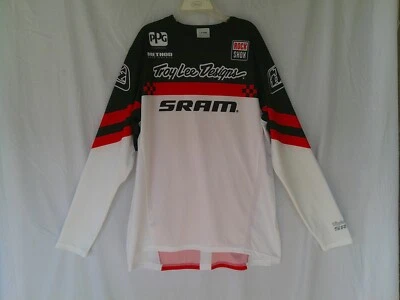 Camiseta deportiva Troy Lee Designs TLD para hombre Skyline LS Bike SRAM roja/blanca grande *MUESTRA* Foto 1 de 4