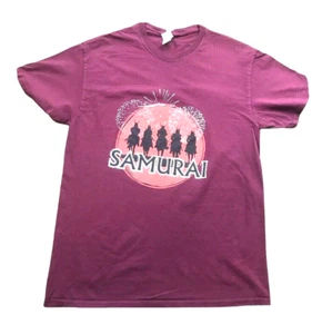 Camiseta Gráfica Samurai Warriors Mediana Unisex Roja Manga Corta Algodón Cuello Redondo - Imagen 1 de 7
