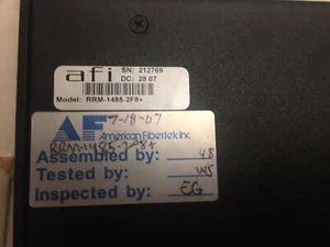 AFI RRM-1485-2F8+ VIDEO/TWO WAY RS485 RACK CARD Rx - Picture 1 of 6