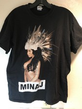 Nicki Minaj Pinkprint Tour T Shirt Size Medium Native Head Dress Rap Black