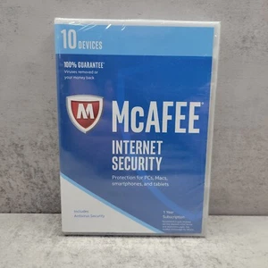 McAfee MIS17ESAORAA 2017 Internet Security, 10 Devices - Picture 1 of 4