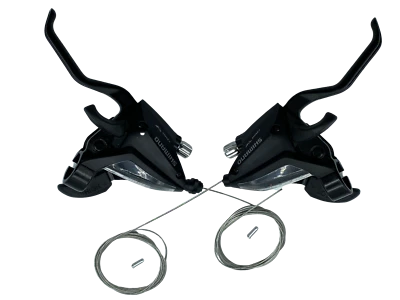 New 1 pairs Shimano ST-EF500 3x7 Speed MTB Bike Brake Levers Set Shifter 22.2mm - Image 1 of 4