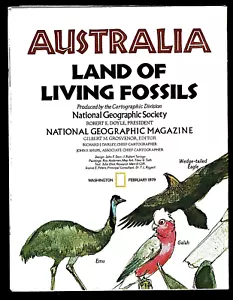 1979-2 Mappa Geografica Nazionale AUSTRALIA Straya TERRA VIVENTE FOSSILI Febbraio B(A) - Foto 1 di 4