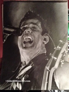 ORIGINAL Graphite Pencil Drawing of John Cooper of Skillet 9” x 12” - Picture 1 of 3