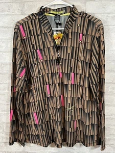 Jamie Sadock Women's Sunsense Fringe Long Sleeve Golf Polo Size XS - Picture 1 of 14