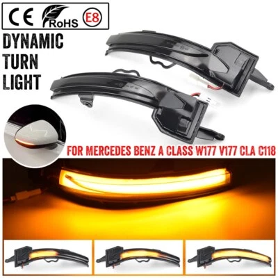 Luz LED dinámica de señal de giro del espejo lateral para Mercedes Benz Clase A W177 19-23 Foto 1 de 4