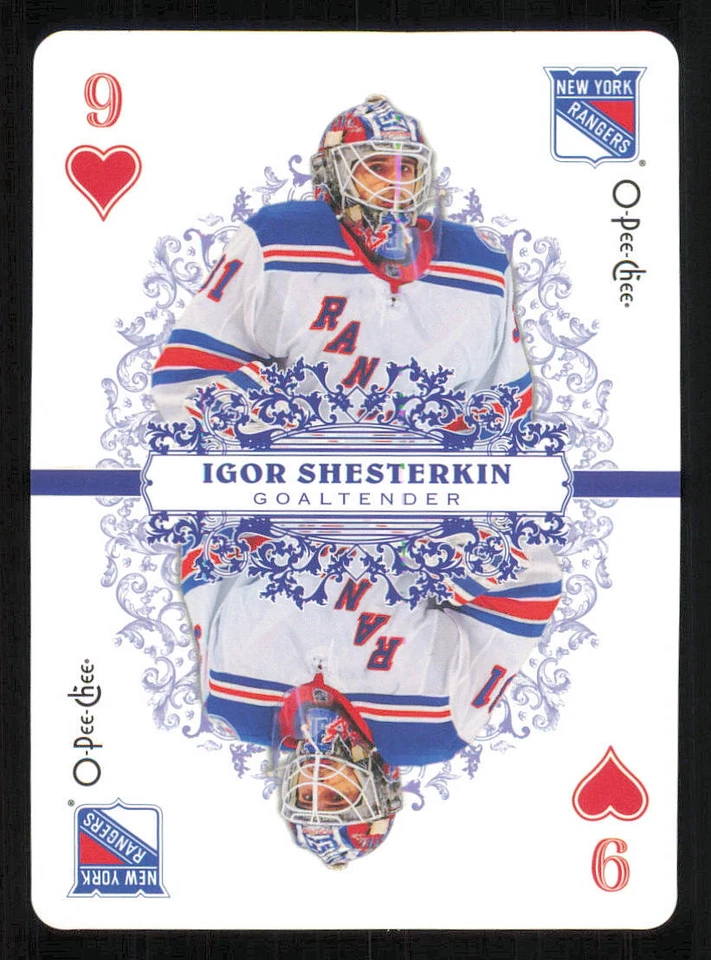 2022-23 O-Pee-Chee Playing Cards #9HEARTS Igor Shesterkin - Image 1 of 2