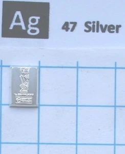 1 gram 99.9% silver metal bullion element 47 sample - Picture 1 of 4
