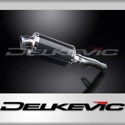 Kit de silenciador de escape de carbono oval Honda CB1100A 2013-2014 Delkevic slip on 9" - Imagem 1 de 4