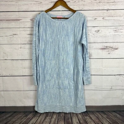 Vestido Lilly Pulitzer Mujer Grande Azul Júpiter Suéter Canguro Bolsillo Preppy Foto 1 de 4