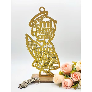 12 Centro de mesa de madera con ala de ángel de la guarda corte láser quinceañera bautizo - Imagen 1 de 6