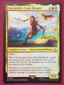 Magic The Gathering ASSASSIN'S CREED KASSANDRA EAGLE BEARER red/white card MTG - Picture 1 of 2