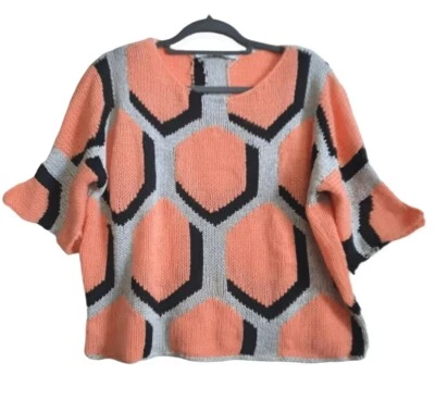 Suéter Hexagonal Diane Von Furstenburg Cici Slouchy Dolman Manga Talla S Miel Foto 1 de 4