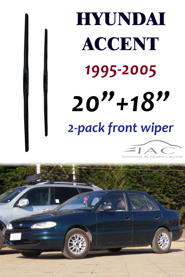 Limpiaparabrisas delantero de tres secciones para Hyundai Accent 95-05 20"+18" Foto 1 de 2