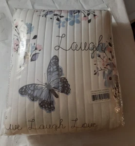 LOVELY WINGS King comforter pillow set LIVE LAUGH LOVE 1x 100x90", 2x 20x26" - Picture 1 of 10