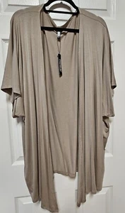 Made By Johnny Women's Open Front Waterfall Cardigan Size 5XL Short Sleeve - Picture 1 of 6