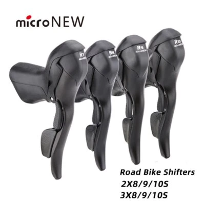 Road Bike Shifters Brake Lever Groupset 2x7/8/9/10/11s 3x7/8/9/10s Derailleur - Image 1 of 4