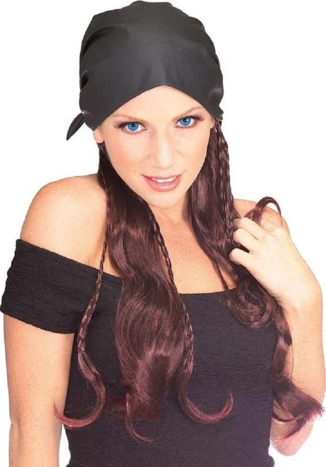 Peluca Pirata con Gorra Mujer Caribeña Vestido Elegante Halloween Adulto Disfraz Accesorio Foto 1 de 1