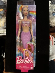 BARBIE MERMAID WITH ODILE FACE PINK STREAKED LAVENDER HAIR NRFB!! - Picture 1 of 3