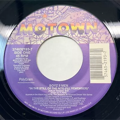 Boyz II Men Still of the Nite / Jackson 5 Who's Lovin You 45 R&B Soul Motown - Image 1 of 4