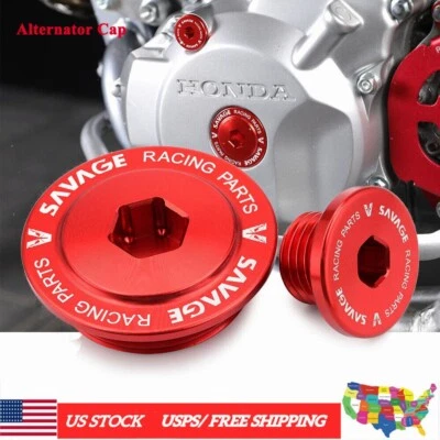 Cubierta de cárter CNC tapón de tornillo recto para HONDA CRF250R CRF450R CRF150R XR650L Foto 1 de 4