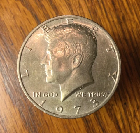 Full Roll of 20 NICE 1973 Circulated Kennedy Half Dollars! 50 Cent Coins Cover