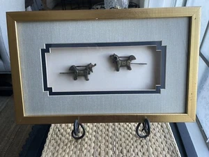 Antique Chinese Dog Locks Framed  - Picture 1 of 5