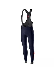 Castelli Velocissimo 4 Bib Tights Savile Blue / Rosso Size S - Picture 1 of 7
