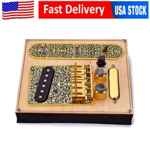 Carved Alnico V Staggered Guitar Bridge Pickup Loaded Control Plate for Tele TL - Picture 1 of 10