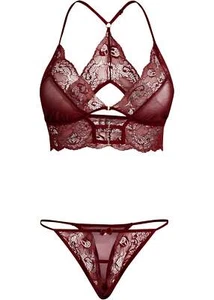 2-tlg Set Bustier und String Gr. 48/50 Kastanienrot Damen-Bra Dessous Neu* - Bild 1 von 1