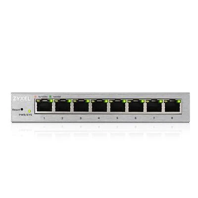 Zyxel 8 Port Gigabit Web Managed Switch | Plug & Play | VLAN, QoS, IGMP & LAG Un - Bild 1 von 4