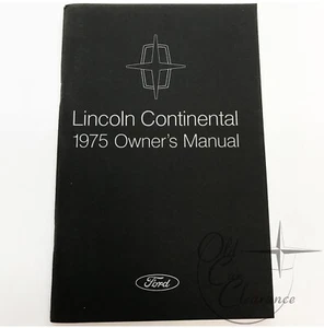 Lincoln Continental 1975 guantera manual para dueños (7436511475B) - Imagen 1 de 3