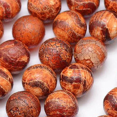 Tibet DZI Achat Buddha Perlen 8mm Natur Edelstein Rund Tibetanischer Beads G788 - Bild 1 von 4