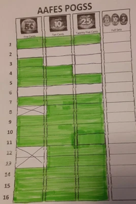 AAFES Pogs   Lot of  34 of the 43 sets   2001 - 2017 printing   - Image 1 of 4