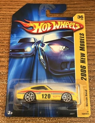 Hot Wheels #36 2006 nuevos modelos 36/38 Datsun 240Z variante amarilla con cromo 5Y Sp Foto 1 de 2