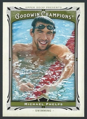 MICHAEL PHELPS 2013 Upper Deck Goodwin Champions #92 / 2 disponibles G.O.A.T. Foto 1 de 2