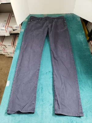 Pantalones de mezclilla Adriano Goldschmied para hombre talla 36x36 negros elásticos graduados rectos Foto 1 de 4