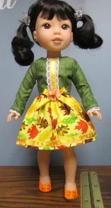 Welcome Fall Dress Set made to fit 14.5" Wellie Wishers dolls - Picture 1 of 4