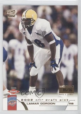 2002 Pacific Premiere Date /36 Lamar Gordon #479 Rookie RC - Image 1 of 2