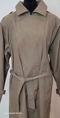 Gabardina vintage J Gallery talla LG-XL, color caqui tostado, 6 botones, con cinturón, larga Foto 1 de 4