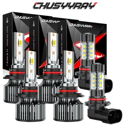 Kit combinado de bombillas antiniebla altas bajas para Cadillac SRX 2004-2009 - 6x 6500K LED Foto 1 de 4