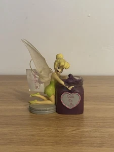 Disney Tinker Bell figurine Tinkerbell W/grape Jelly jar “stuck On Me” - Picture 1 of 7