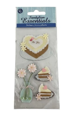 Sandylion Essentials наклейки торт: для вас торт и ломтики ваза свадьбы Валентина - Изображение 1 из 3